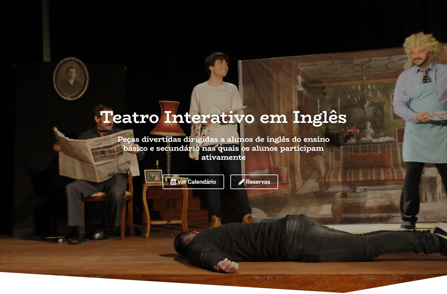 Página inicial no computador